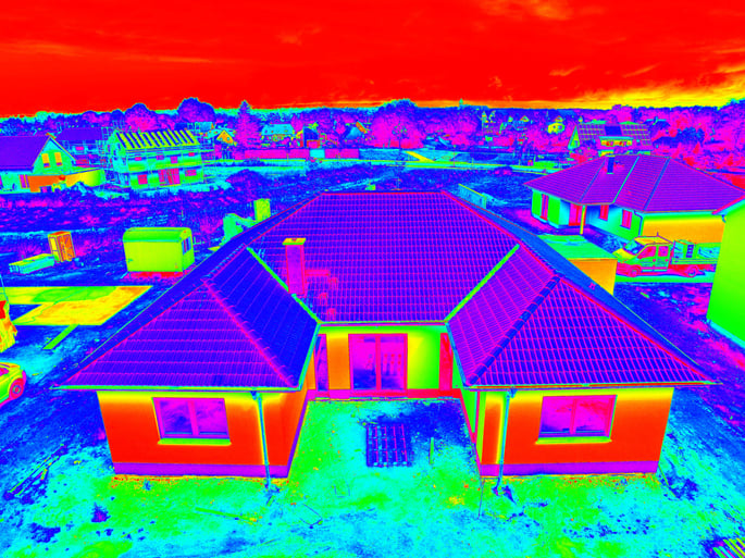 Termografi viser, hvor varmen slipper ud af dit hus. Termografi viser, hvor varmen slipper ud af dit hus.